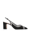 Scarpin Couro Nobuck Preto/Tela/Verniz Preto - imagem 2