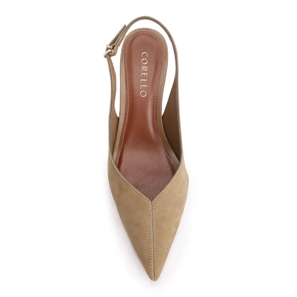 Scarpin Couro Nobuck Verde - imagem 4