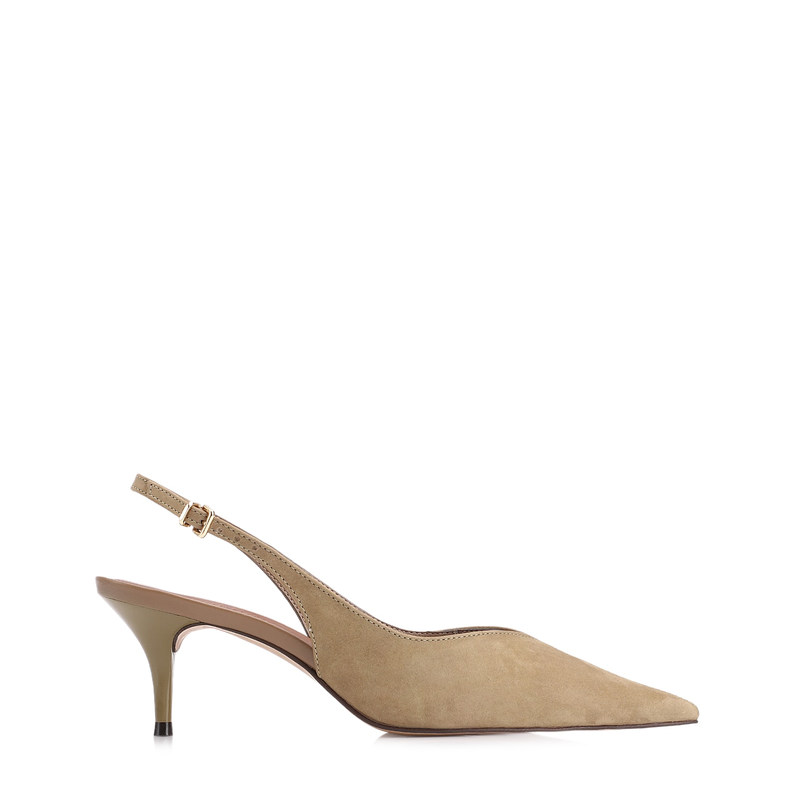 Scarpin Couro Nobuck Verde