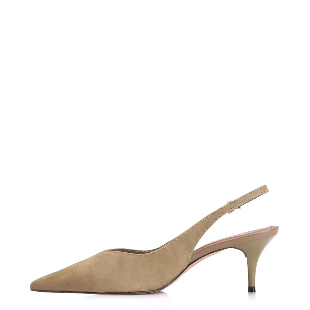 Scarpin Couro Nobuck Verde - imagem 3