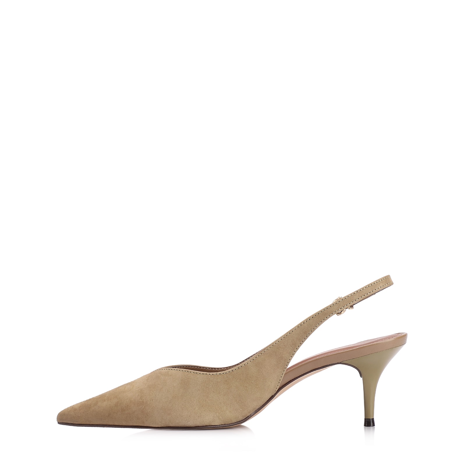 Scarpin Couro Nobuck Verde