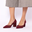 Scarpin Couro Nobuck Vinho - imagem 2