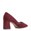 Scarpin Couro Nobuck Vinho - imagem 4