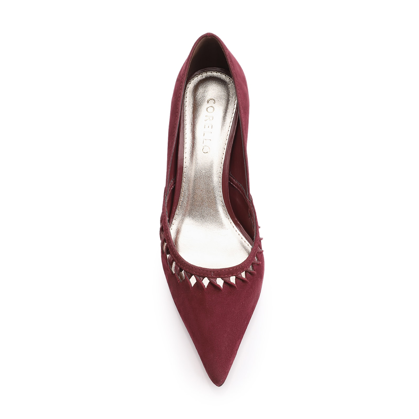 Scarpin Couro Nobuck Vinho