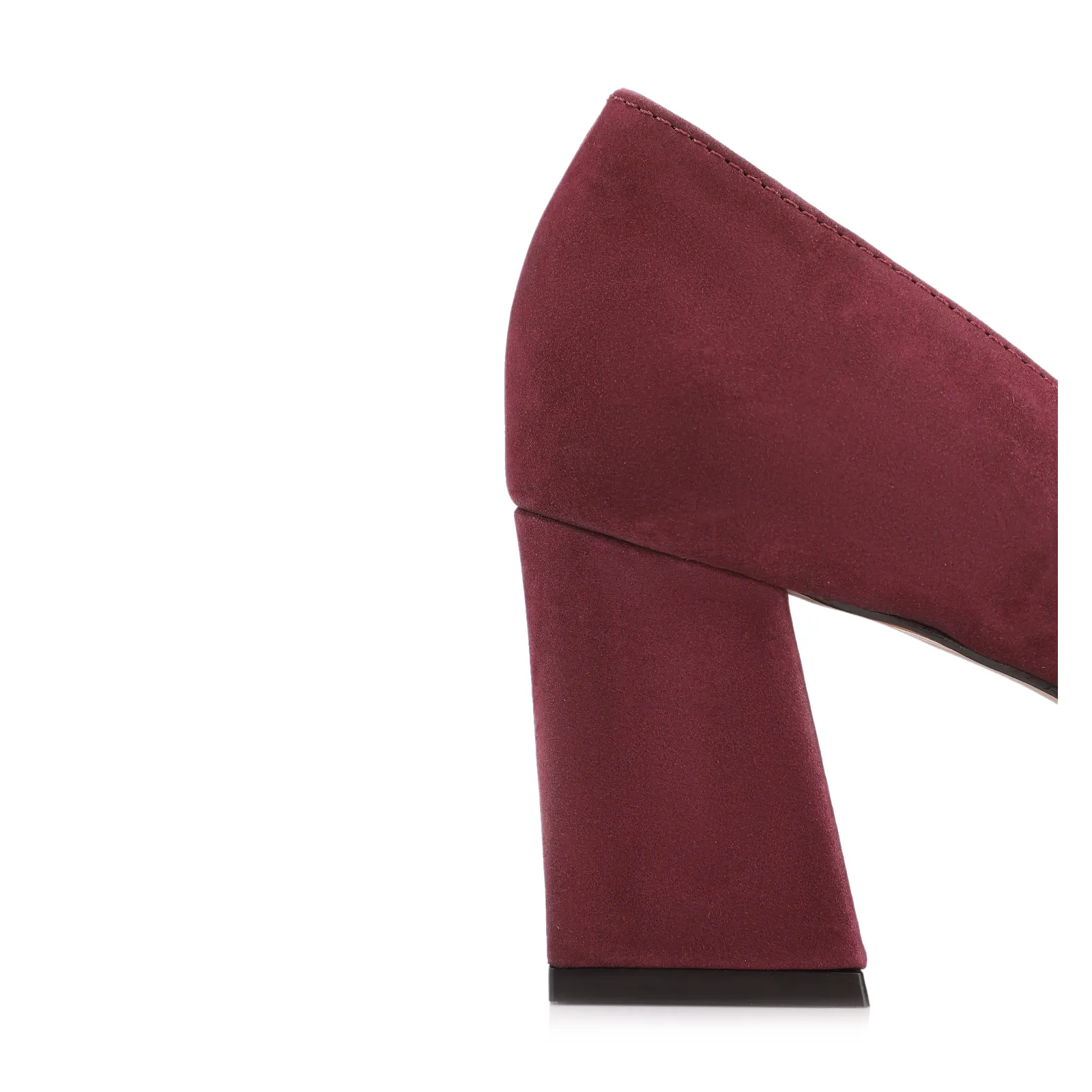 Scarpin Couro Nobuck Vinho