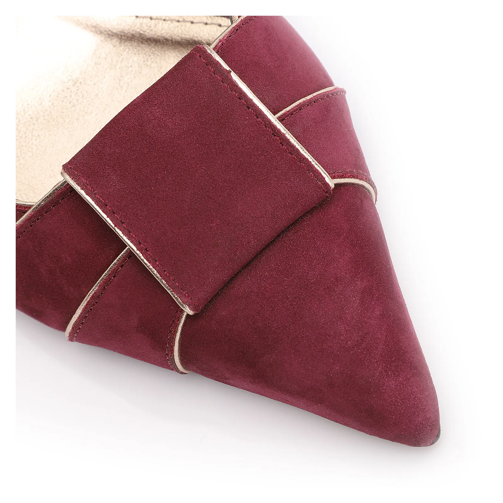 Scarpin Couro Nobuck Vinho