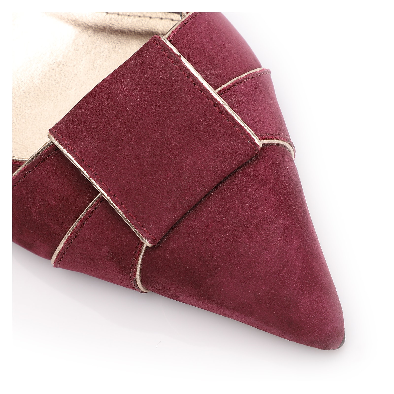 Scarpin Couro Nobuck Vinho