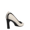 Scarpin Couro Off/Preto - imagem 3