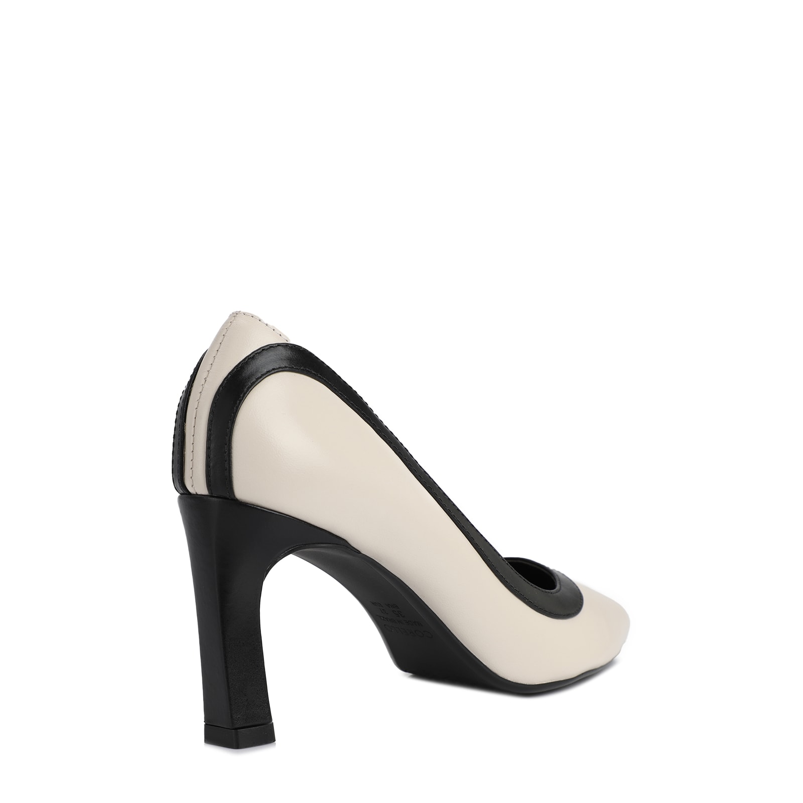Scarpin Couro Off/Preto