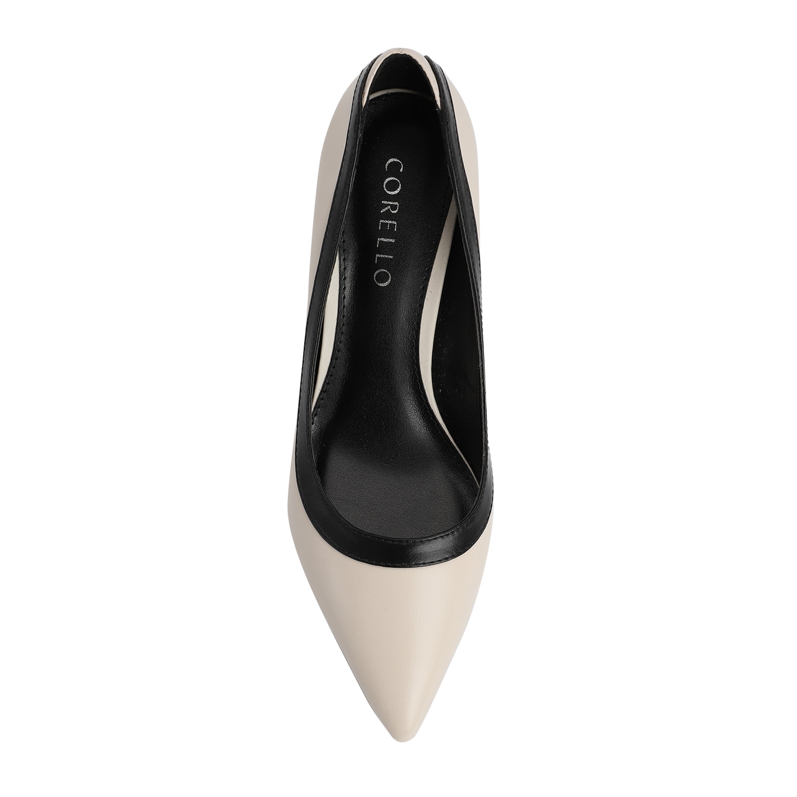 Scarpin Couro Off/Preto