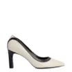 Scarpin Couro Off/Preto - imagem 2