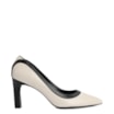 Scarpin Couro Off/Preto - imagem 2