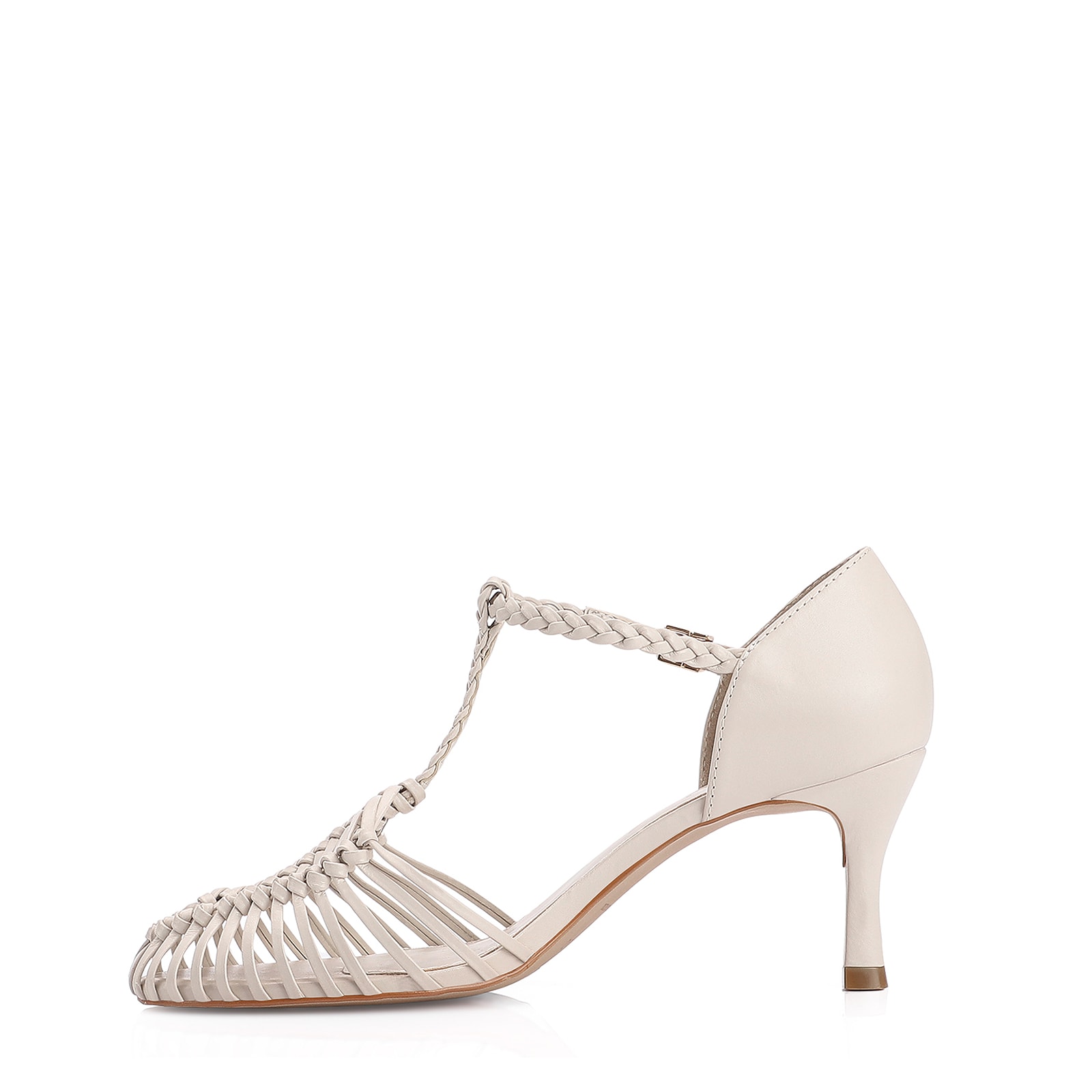 Scarpin Couro Off White