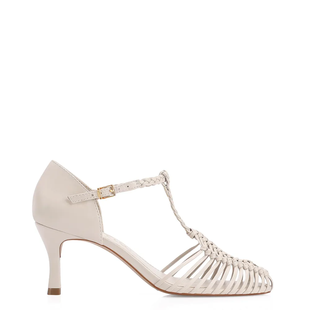 Scarpin Couro Off White - imagem 2