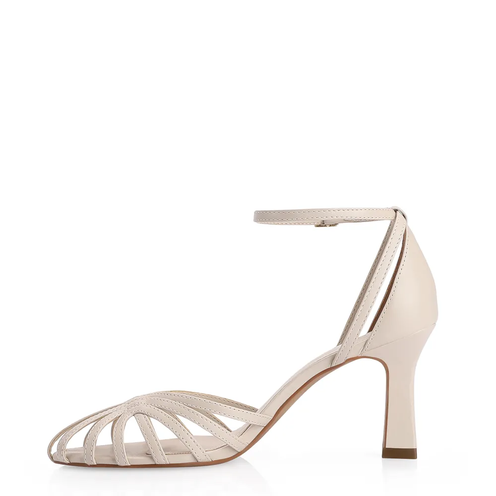 Scarpin Couro Off White - imagem 4