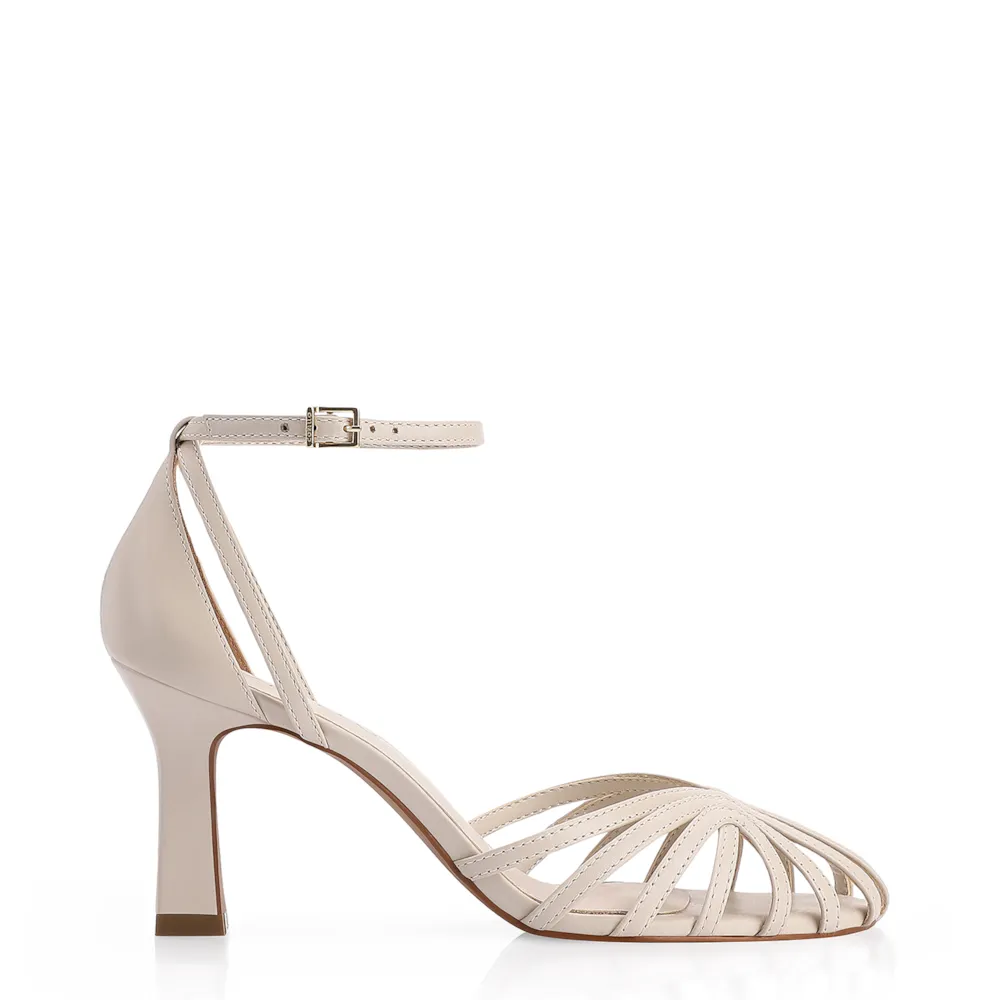 Scarpin Couro Off White - imagem 2