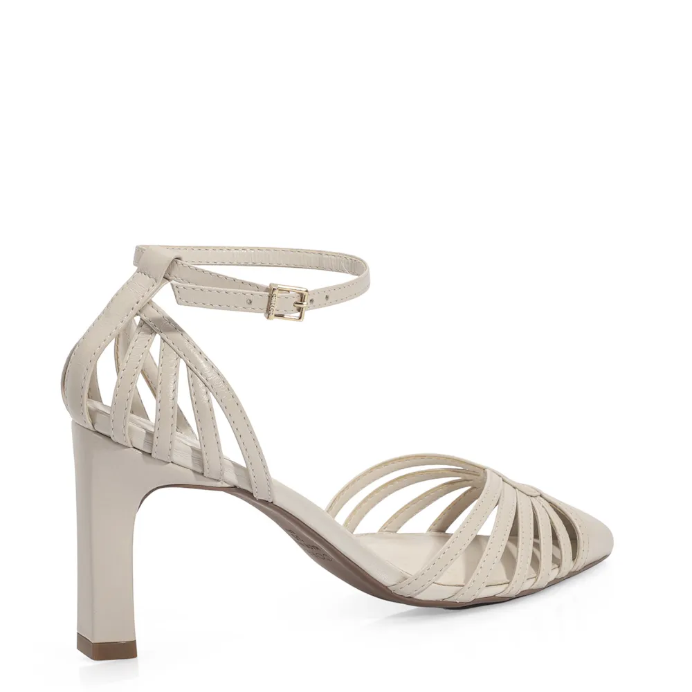 Scarpin Couro Off White - imagem 4