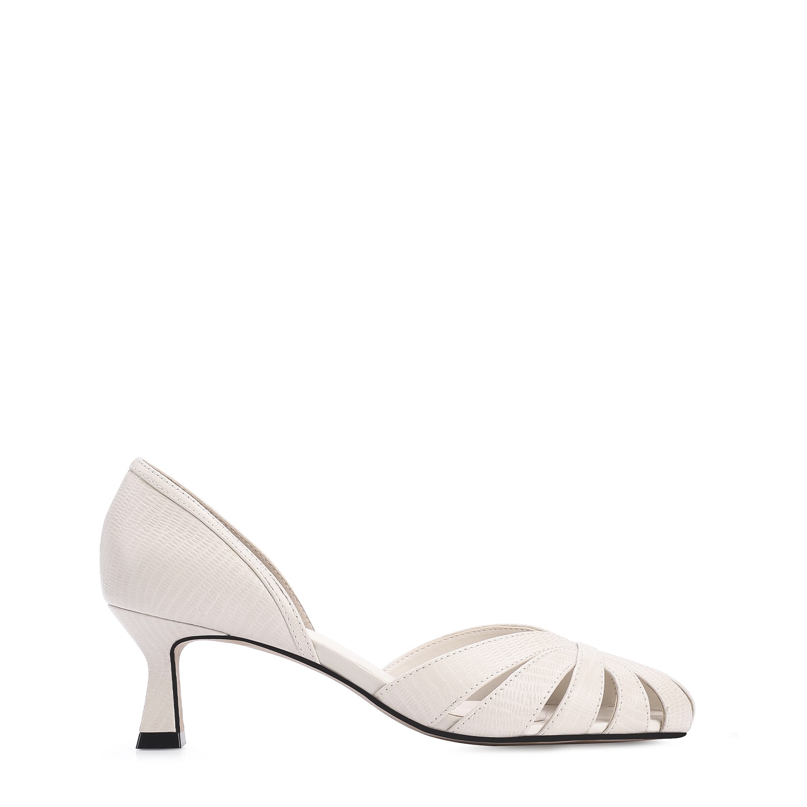 Scarpin Couro Off White