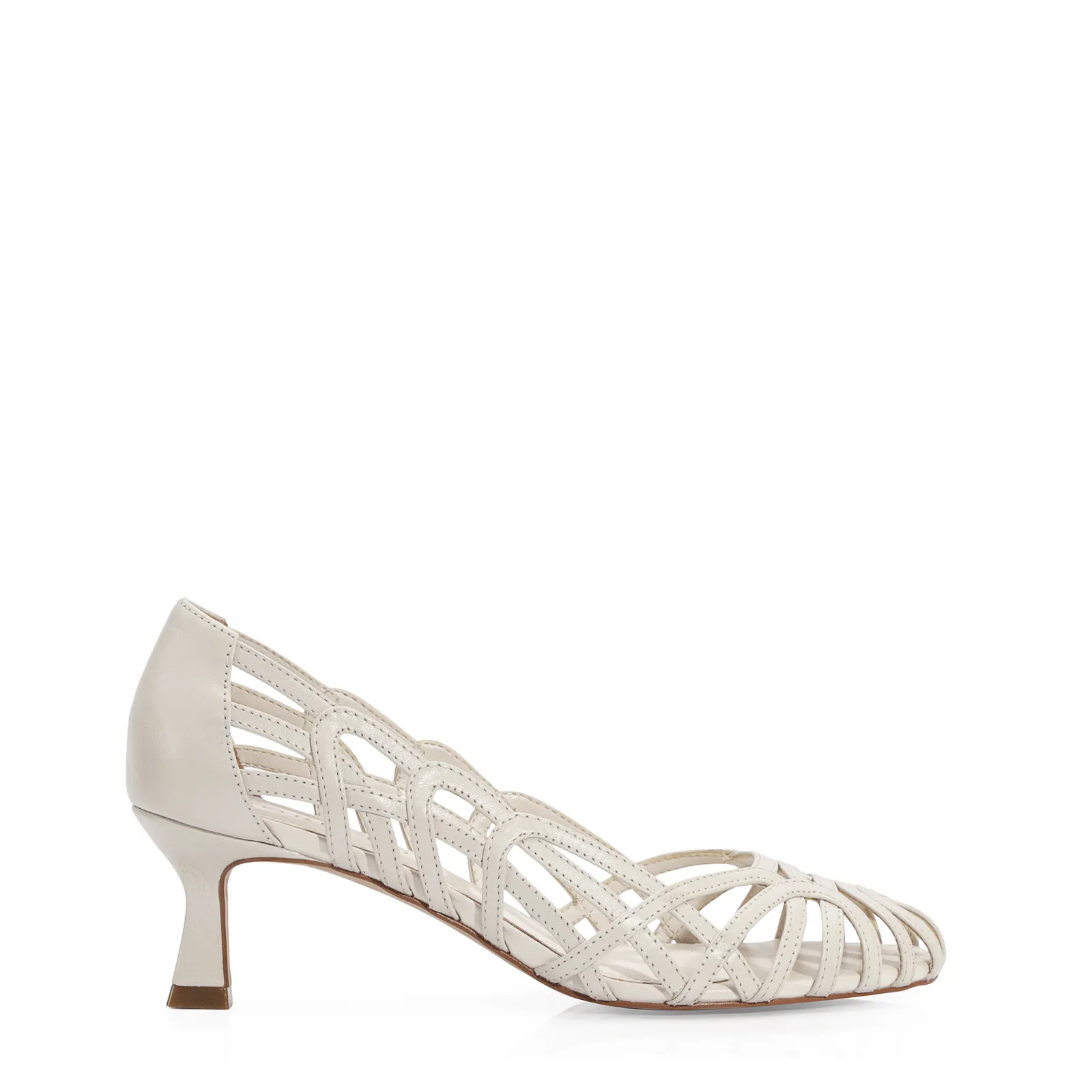 Scarpin Couro Off White