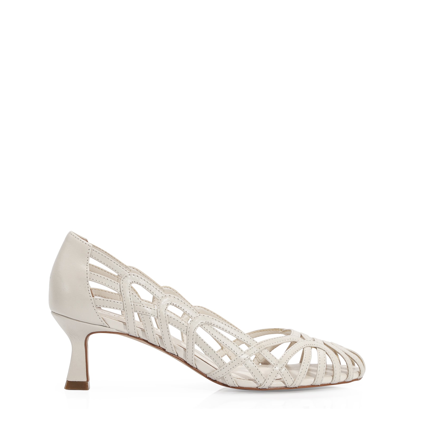 Scarpin Couro Off White