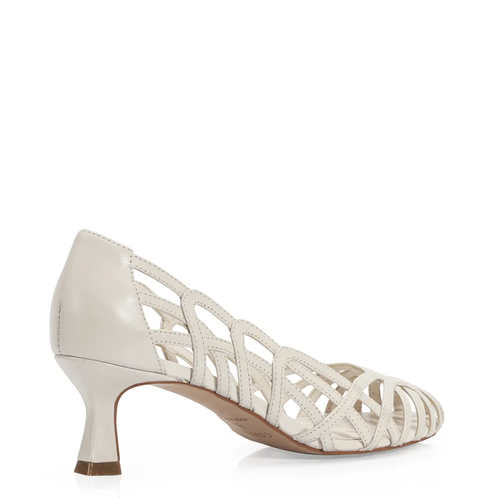 Scarpin Couro Off White - imagem 4