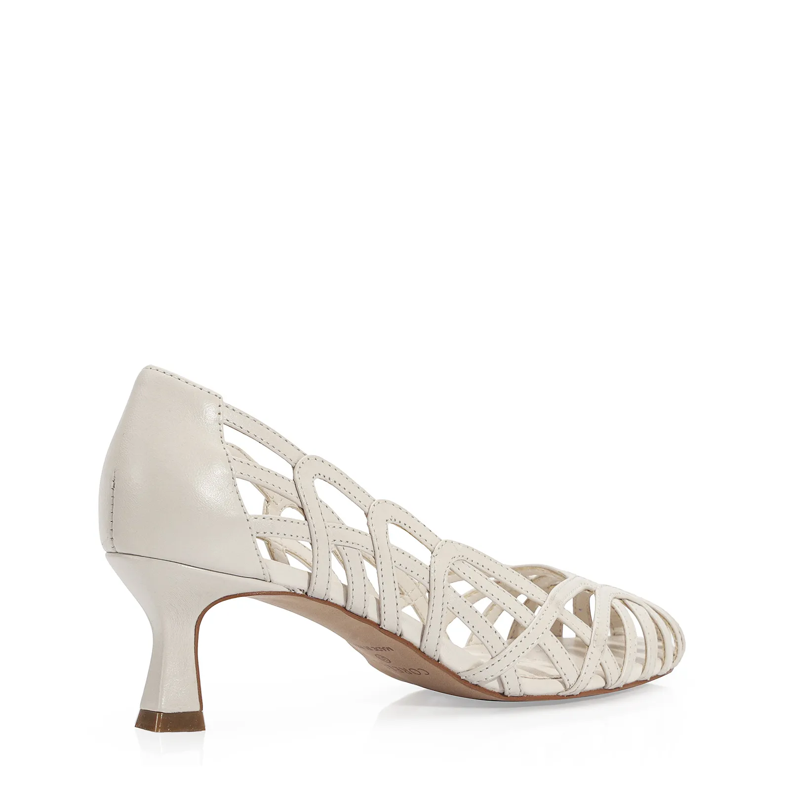 Scarpin Couro Off White