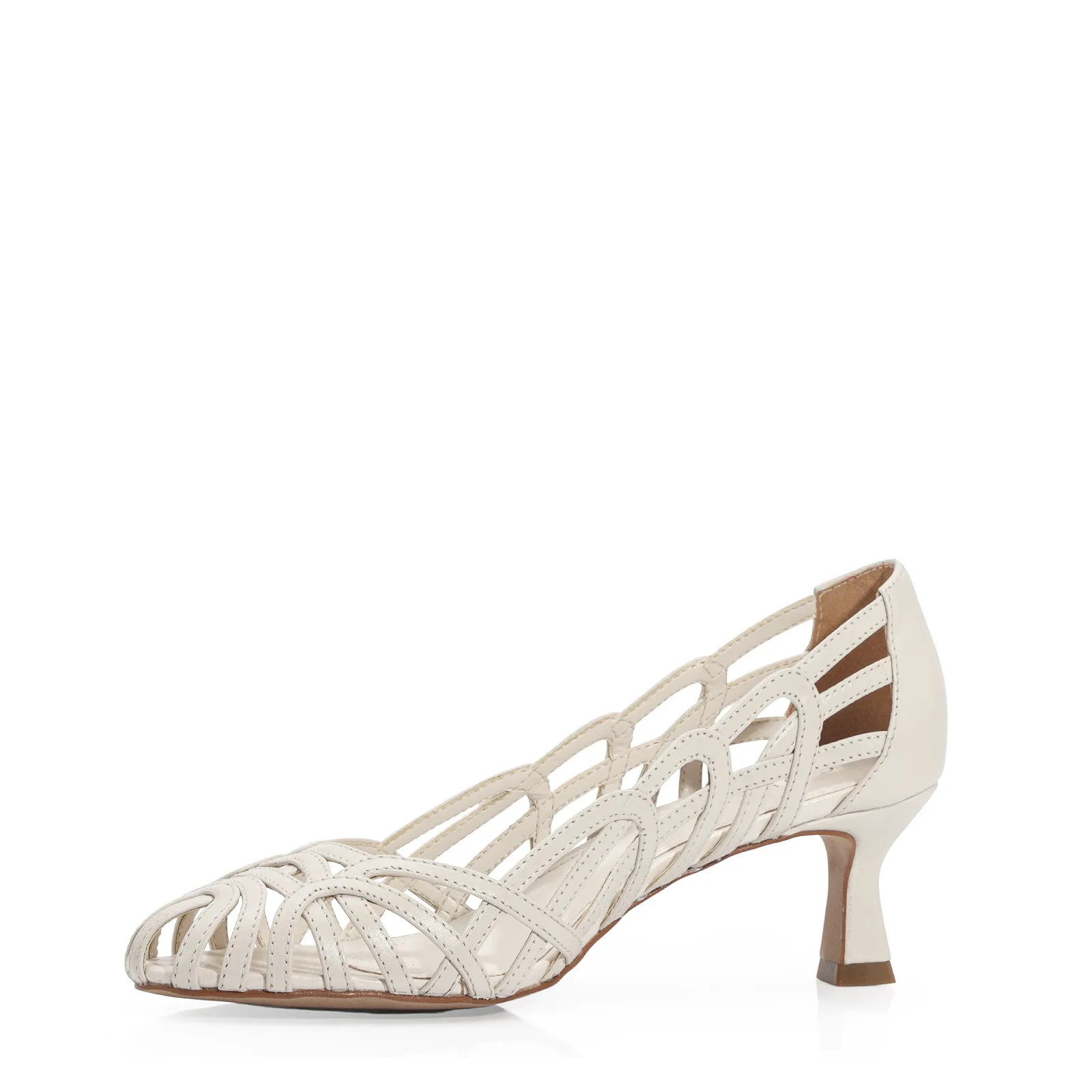 Scarpin Couro Off White