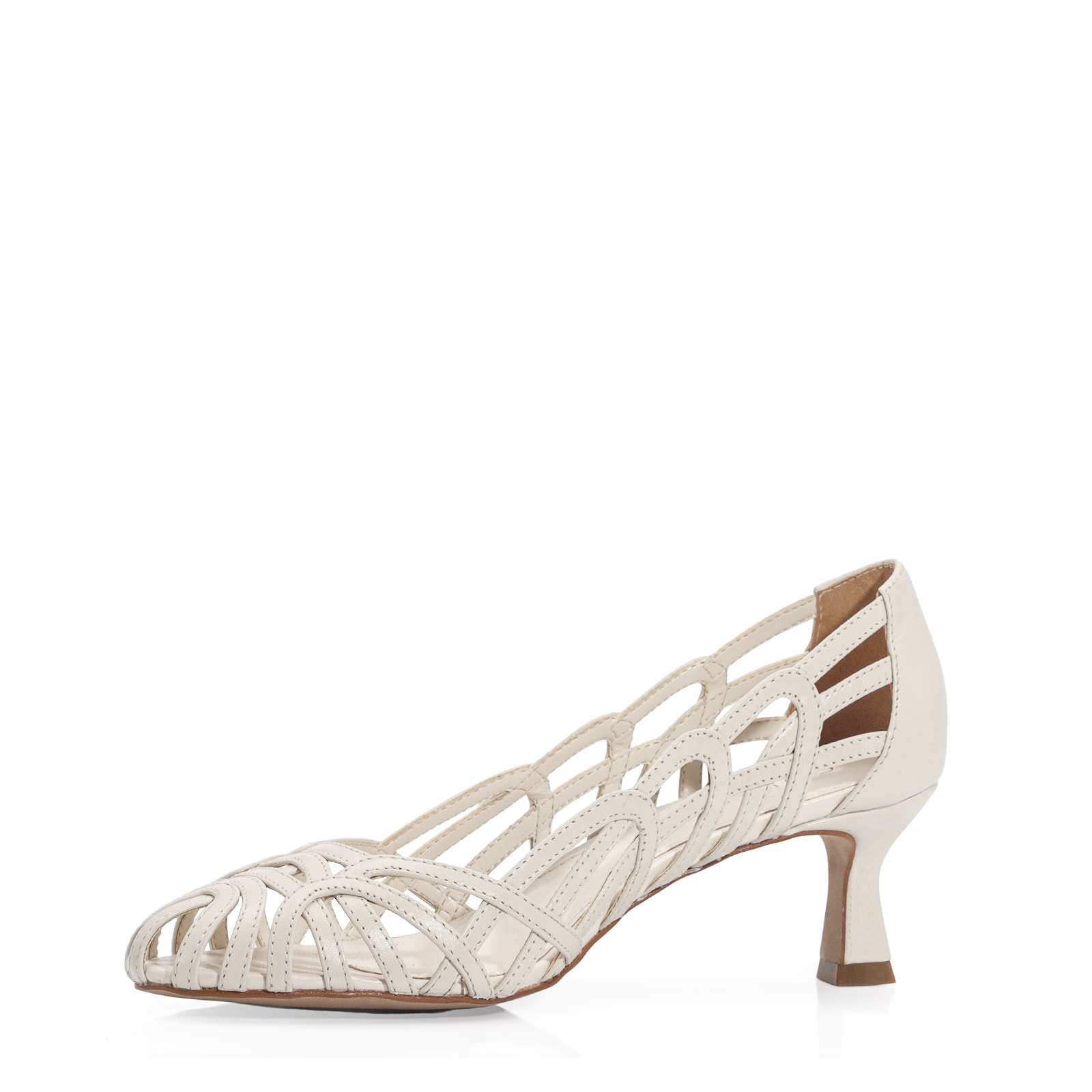 Scarpin Couro Off White