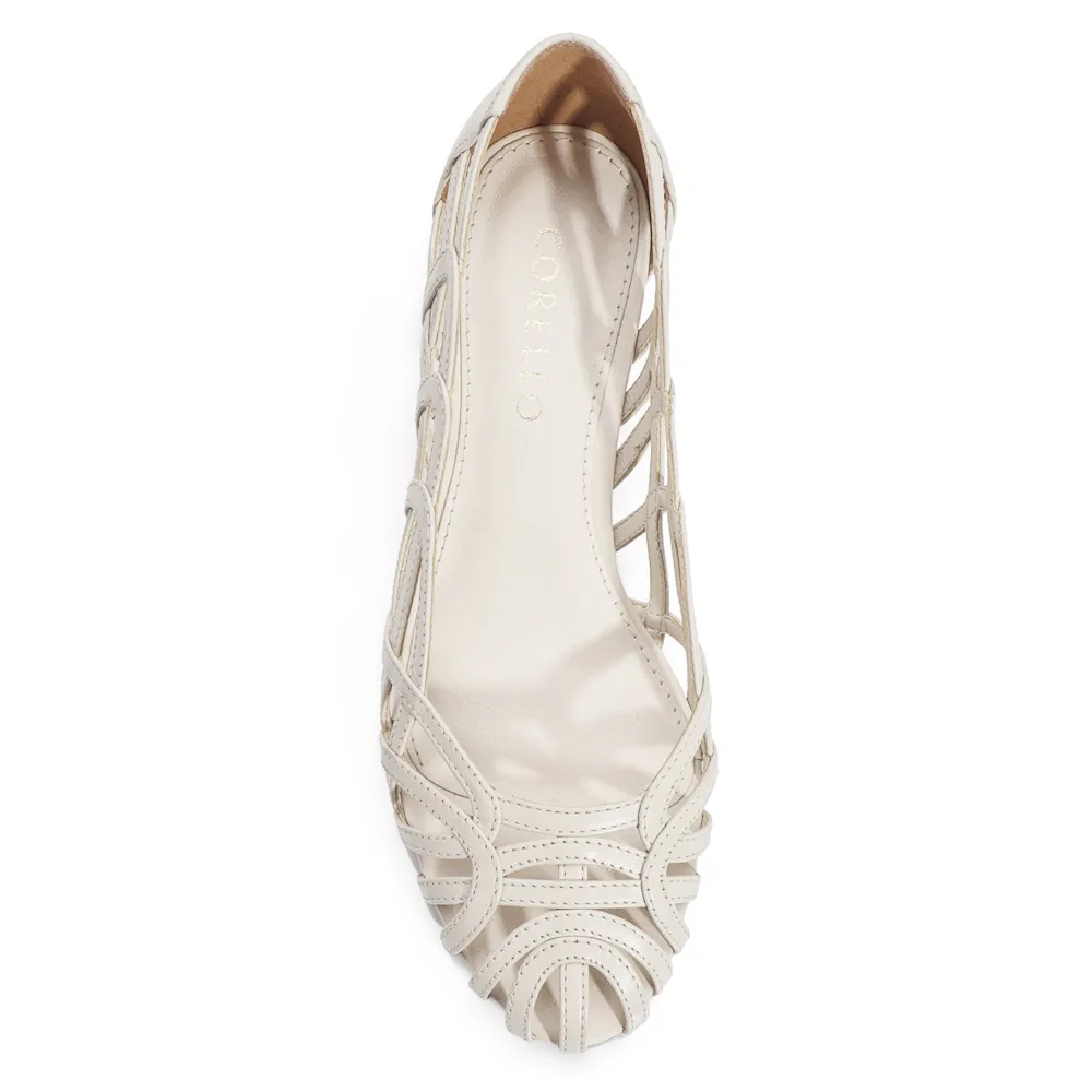 Scarpin Couro Off White - imagem 6