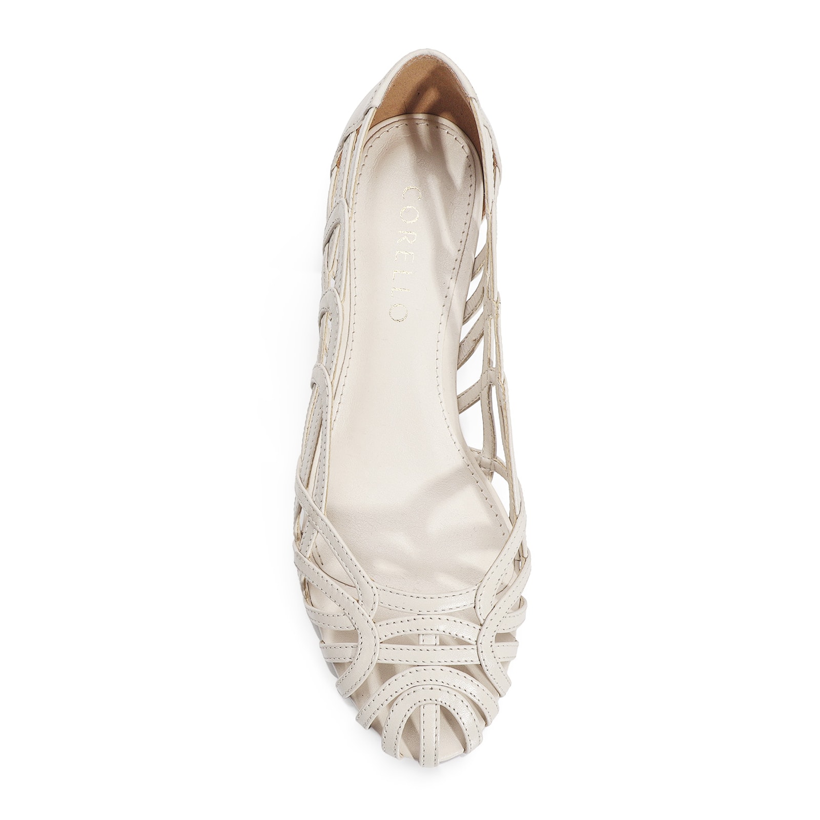 Scarpin Couro Off White
