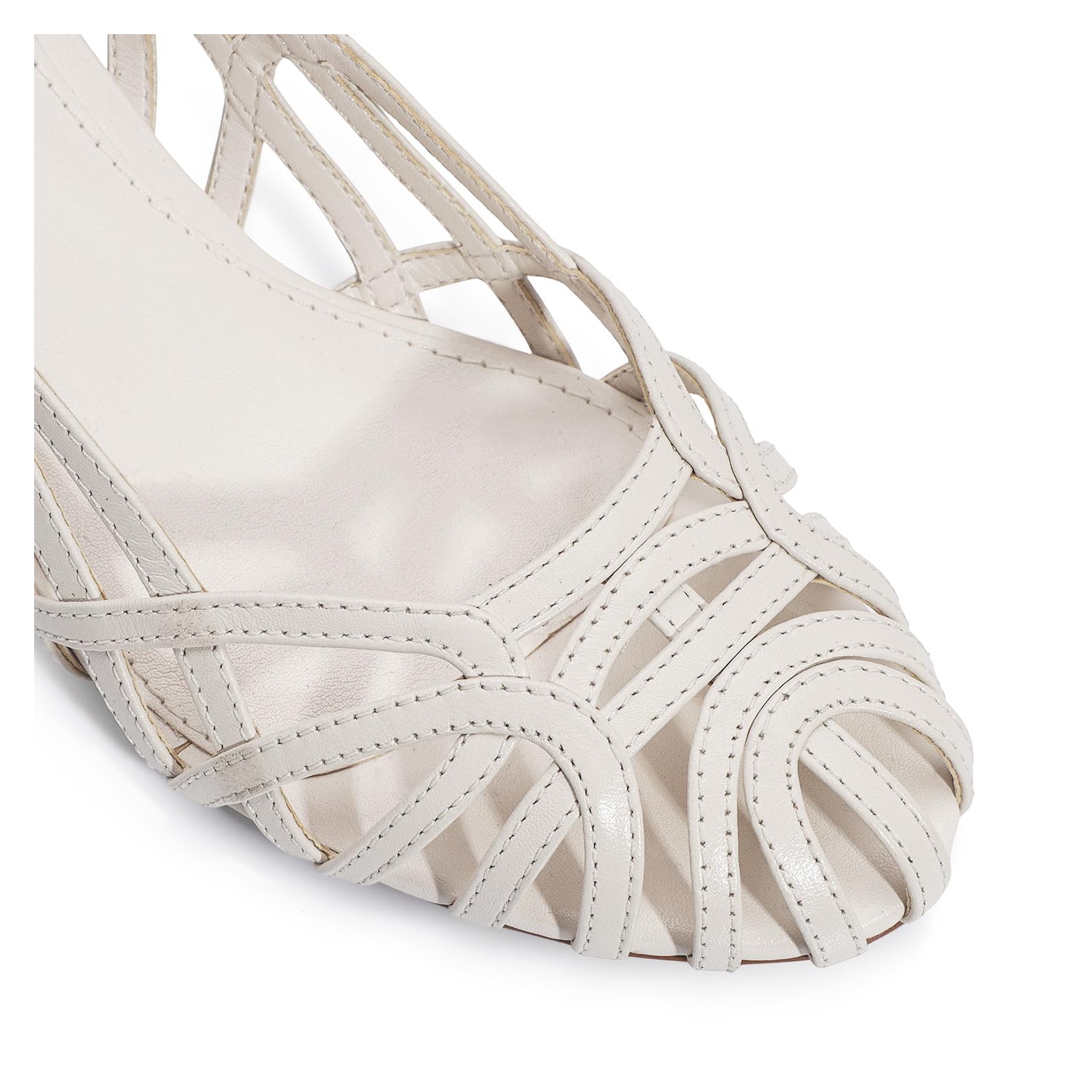 Scarpin Couro Off White