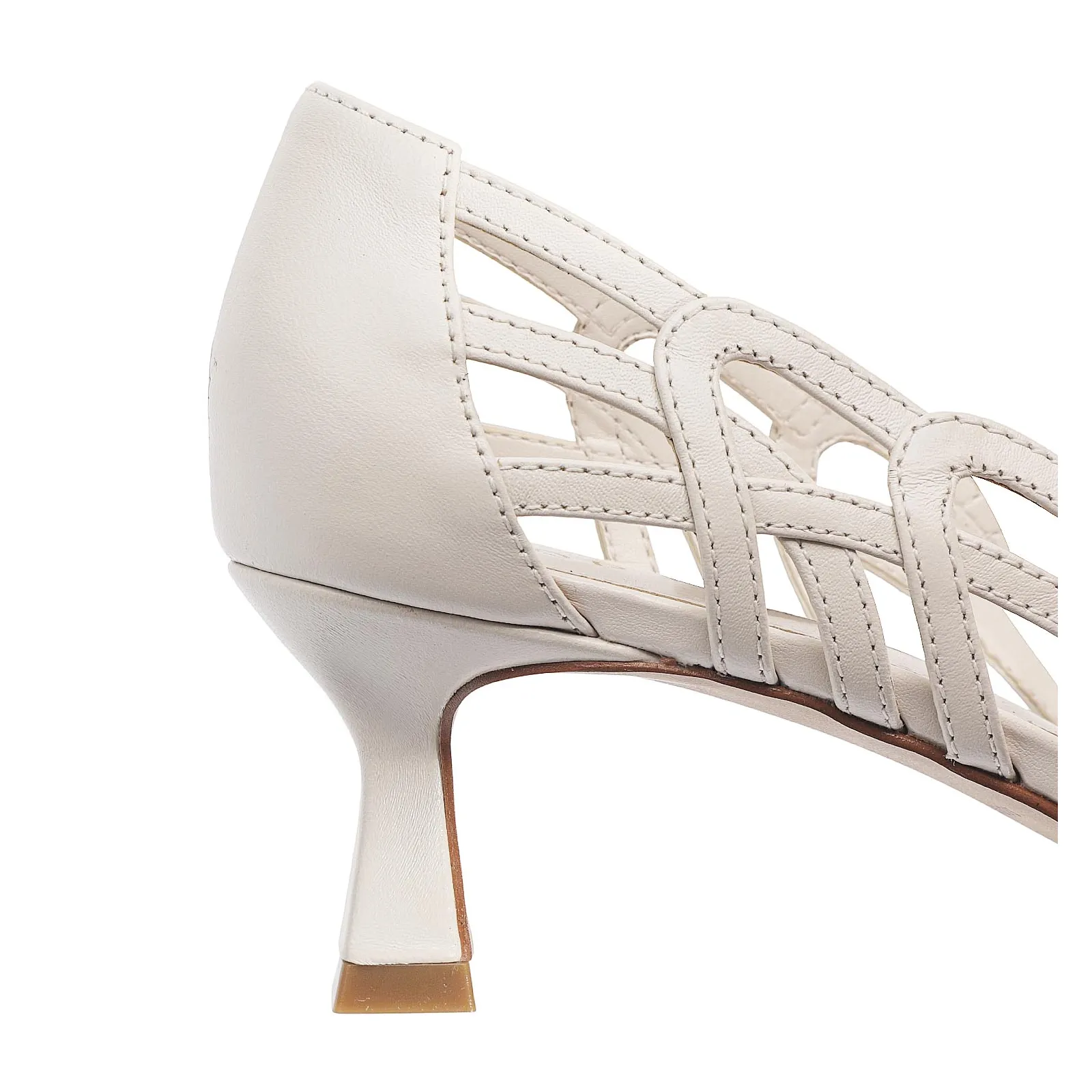 Scarpin Couro Off White