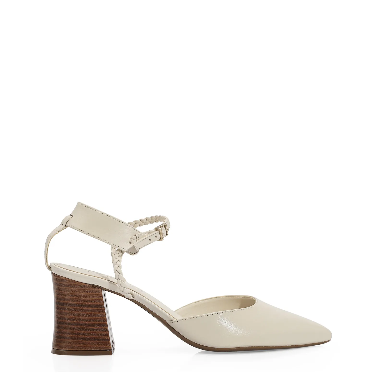 Scarpin Couro Off White