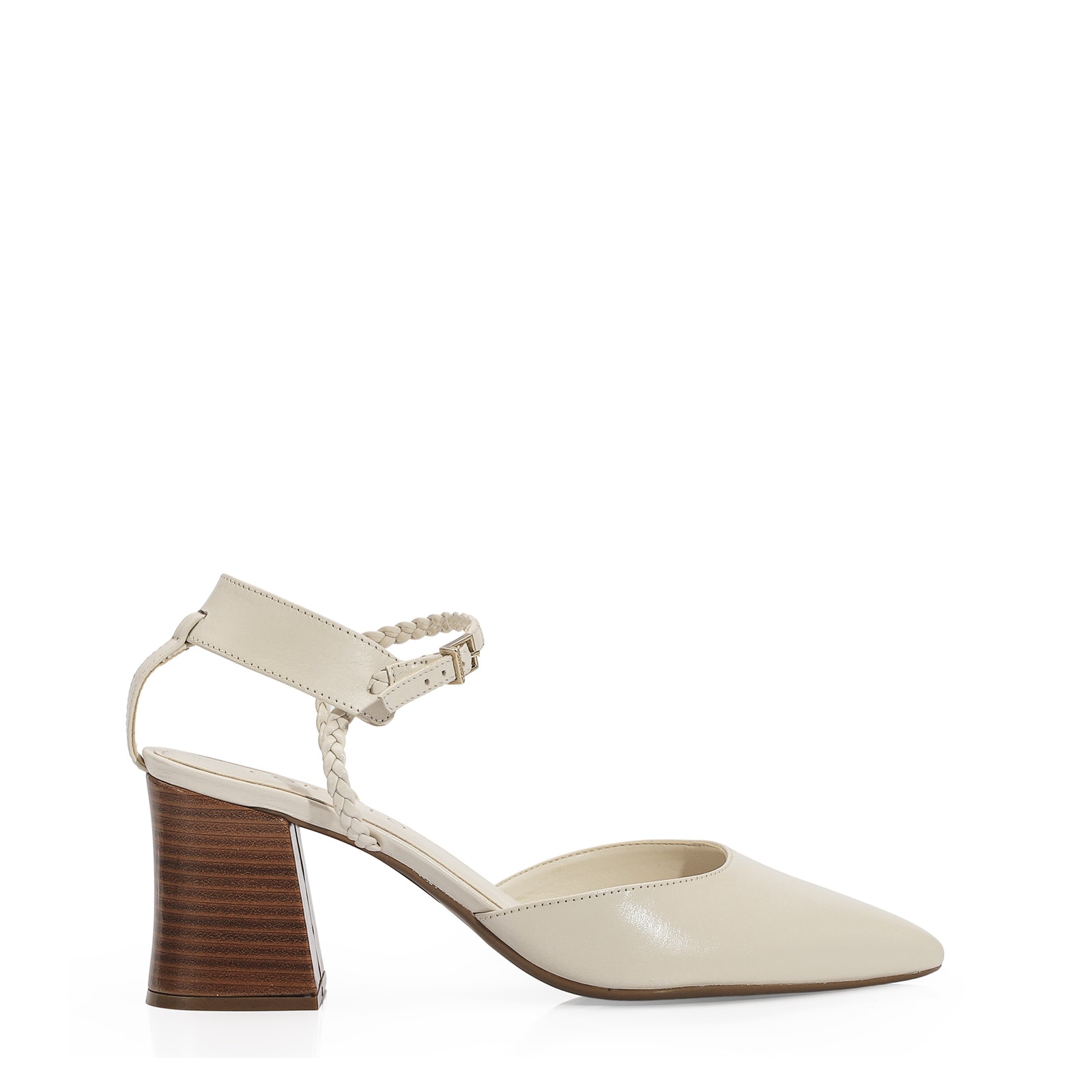Scarpin Couro Off White