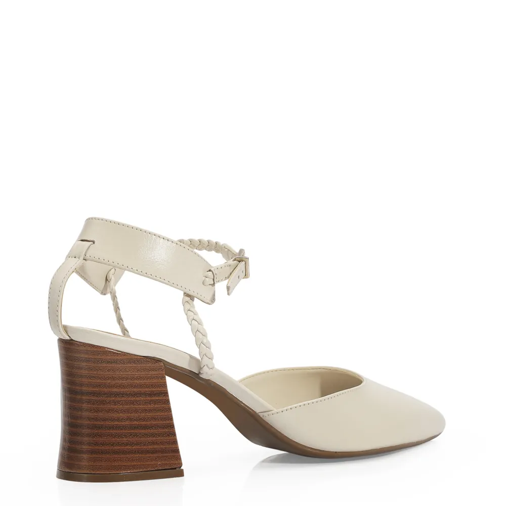 Scarpin Couro Off White - imagem 4