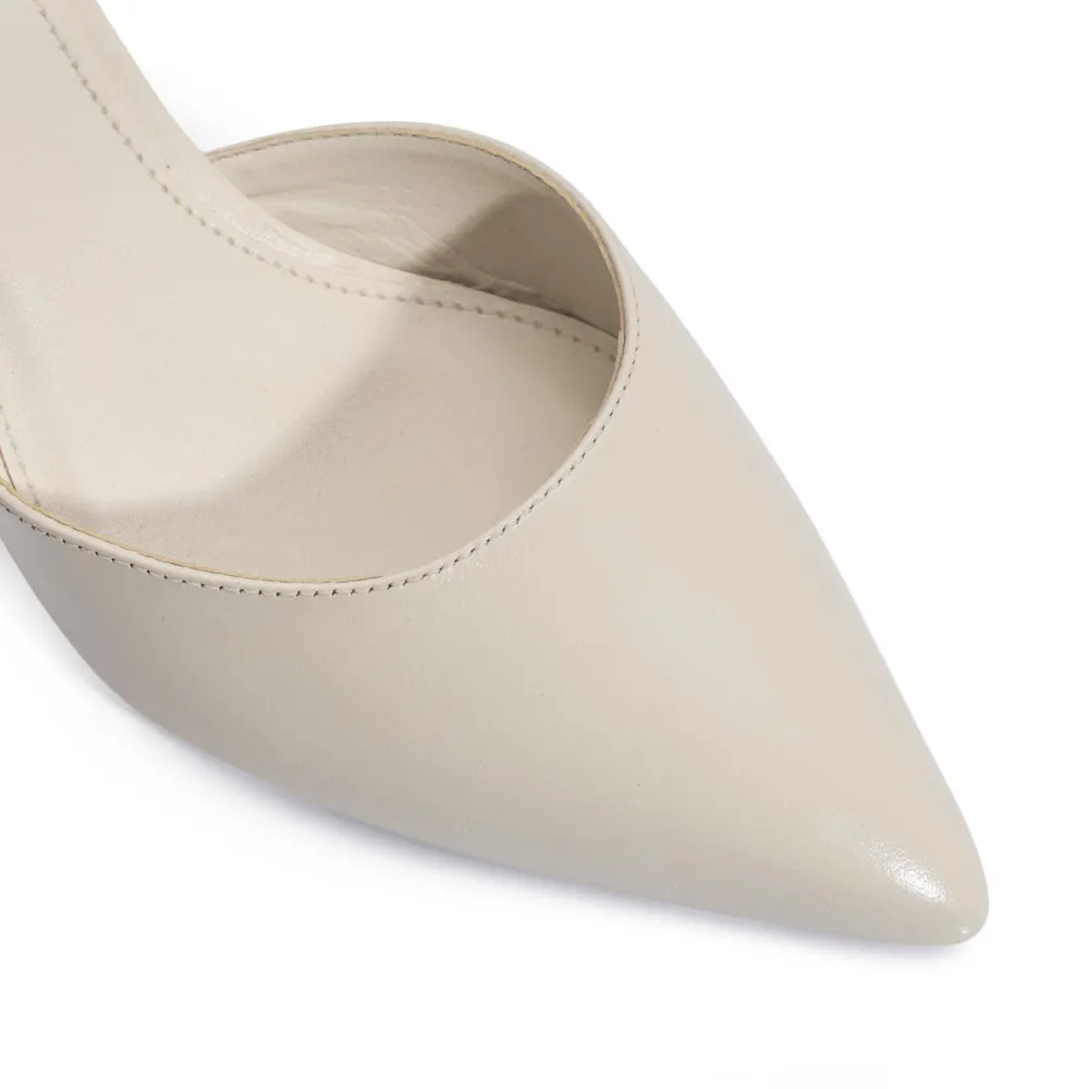 Scarpin Couro Off White - imagem 7