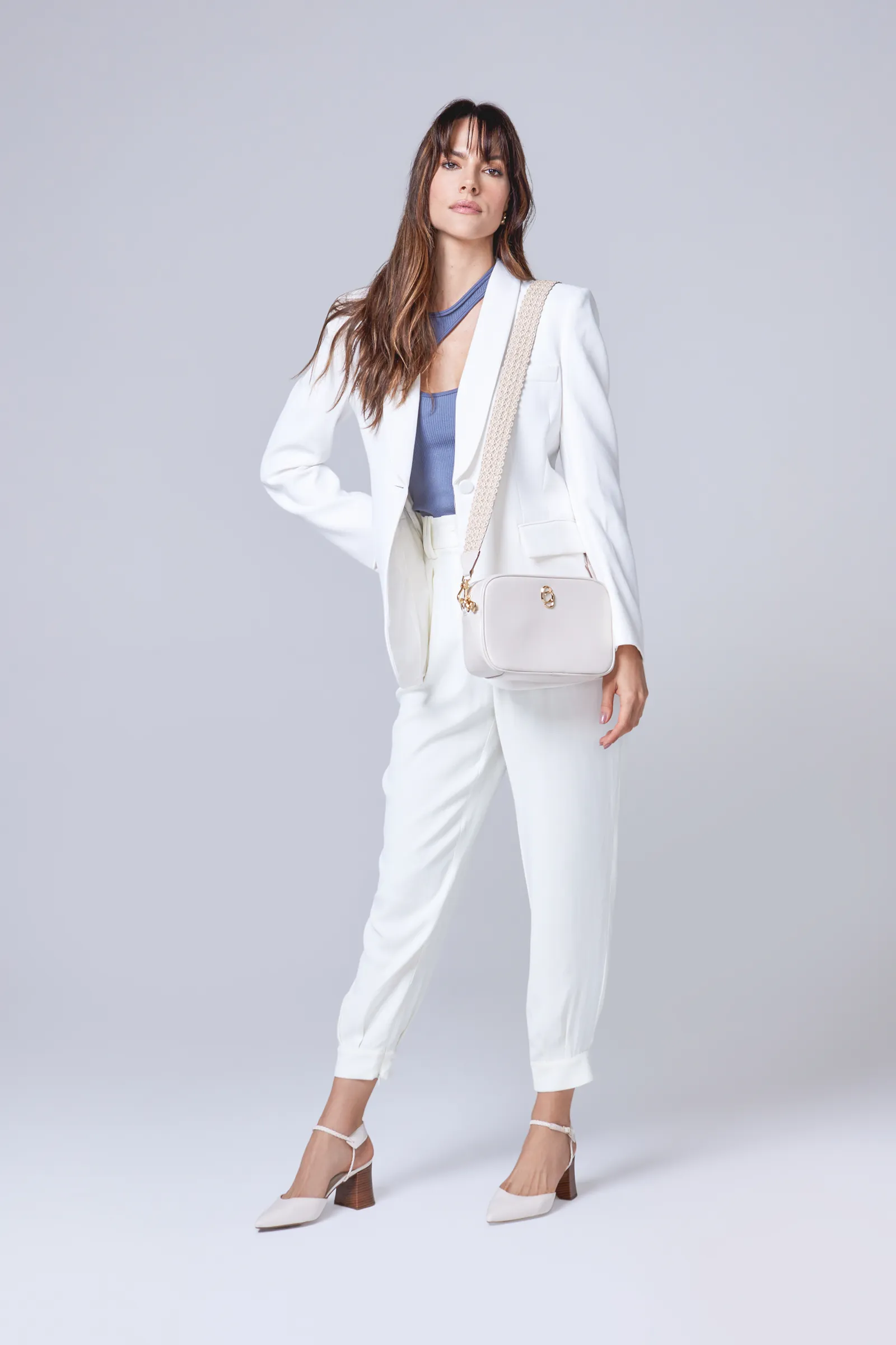Scarpin Couro Off White