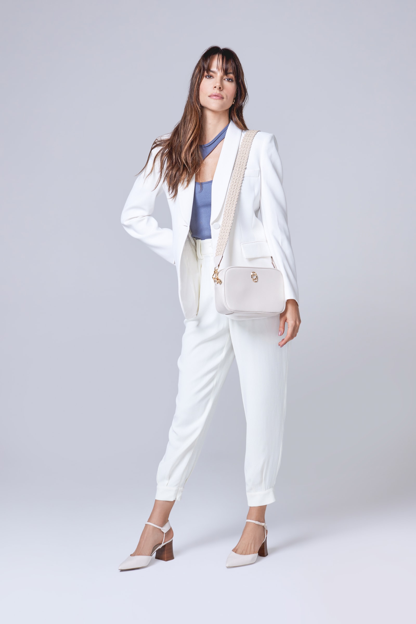 Scarpin Couro Off White