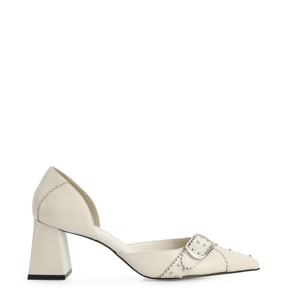 Scarpin Couro Off White - imagem 3