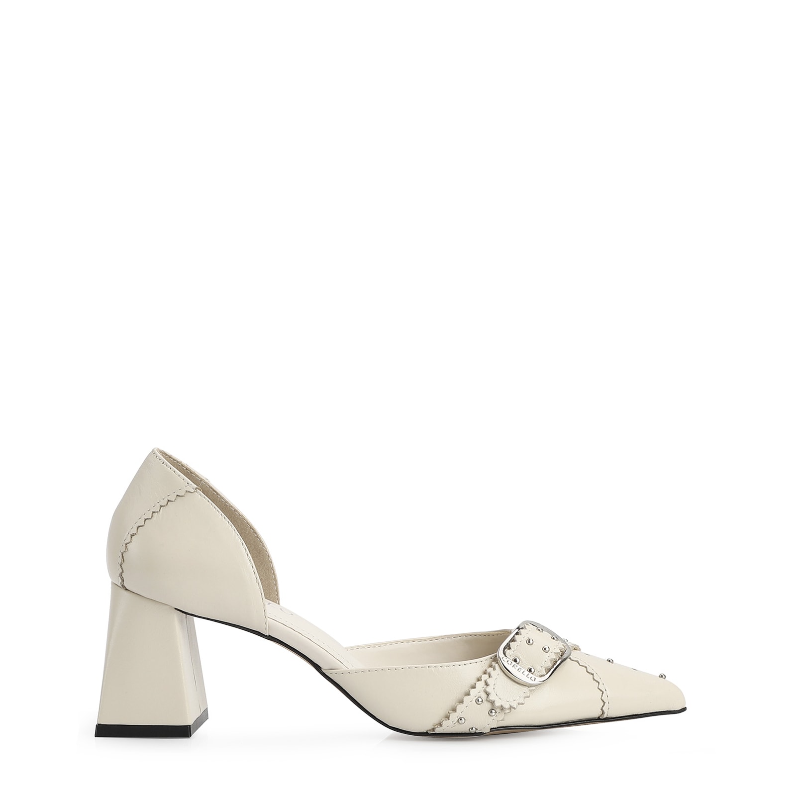Scarpin Couro Off White
