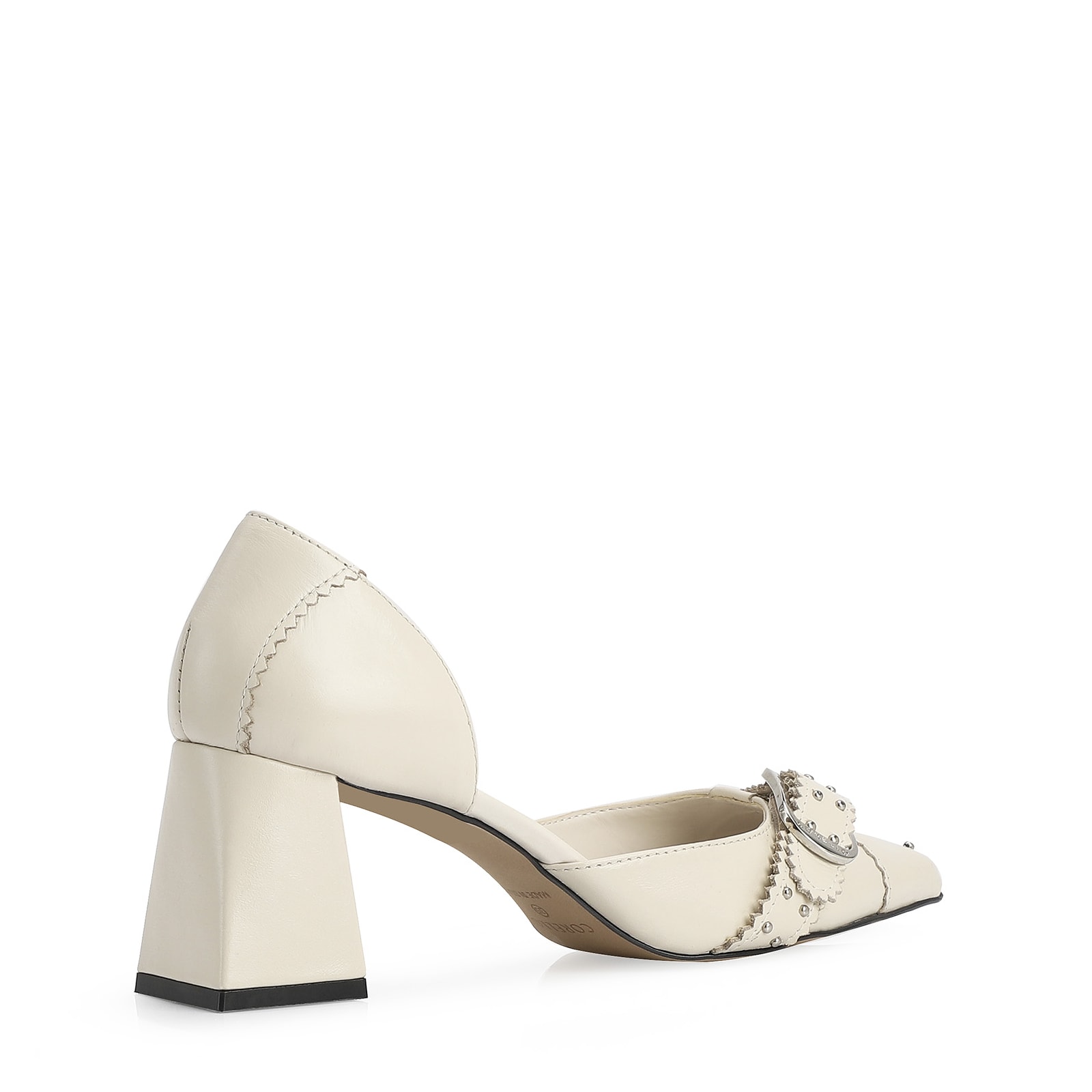 Scarpin Couro Off White