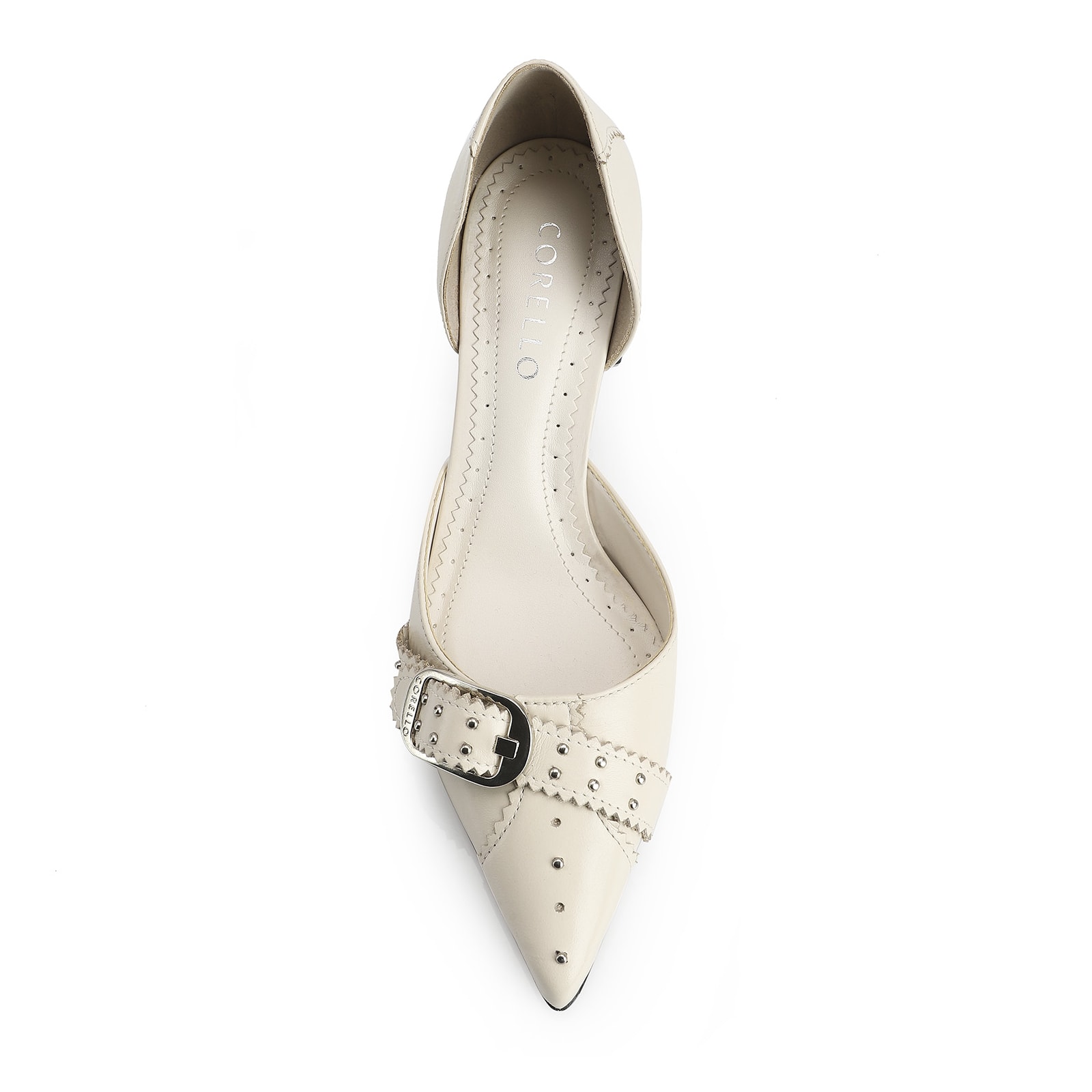 Scarpin Couro Off White