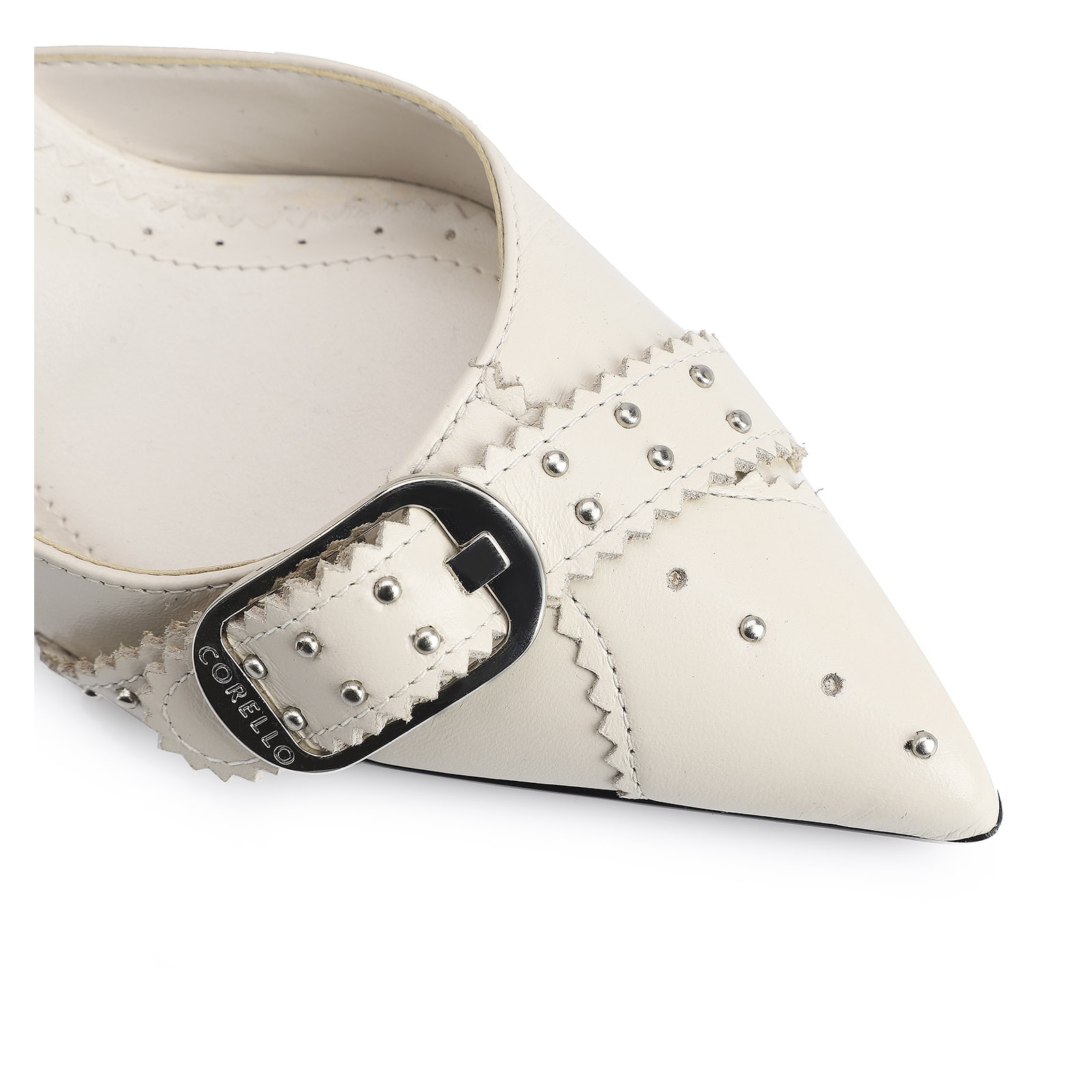 Scarpin Couro Off White