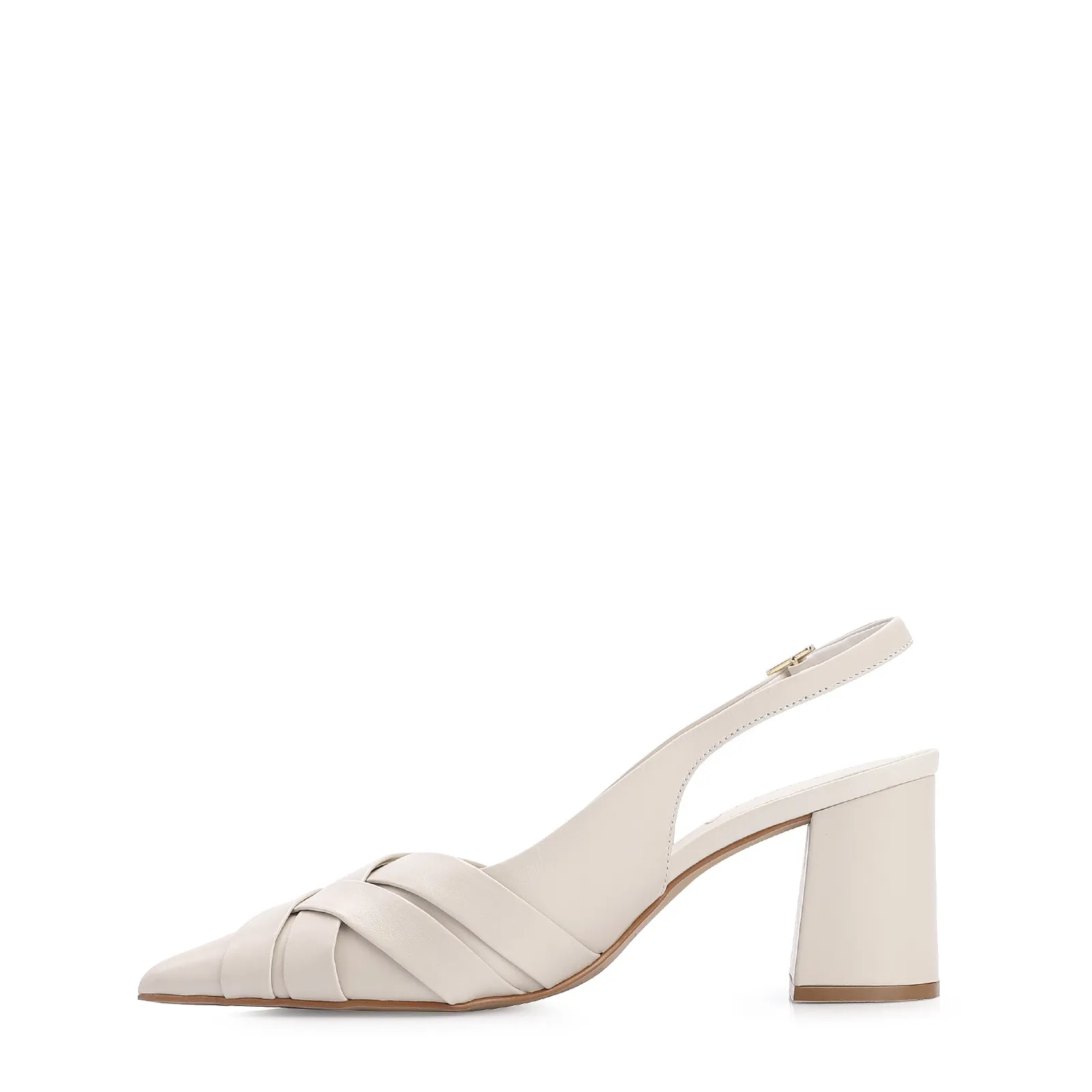 Scarpin Couro Off White