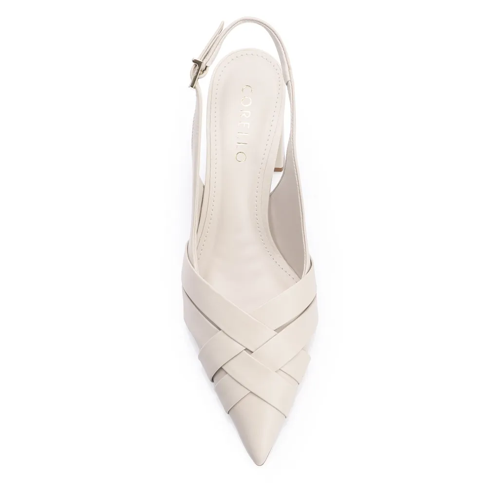 Scarpin Couro Off White - imagem 5