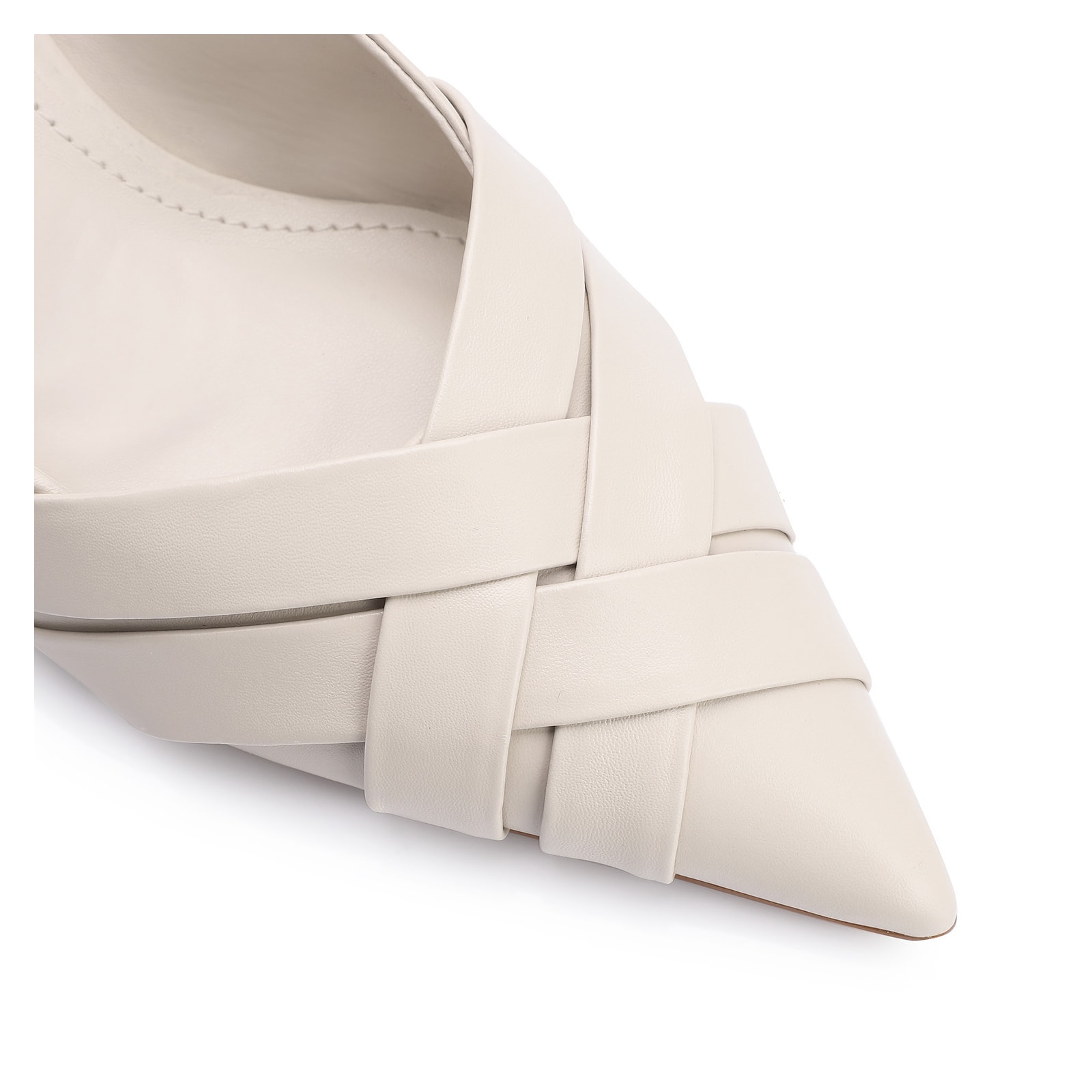 Scarpin Couro Off White