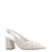 Scarpin Couro Off White - imagem 1