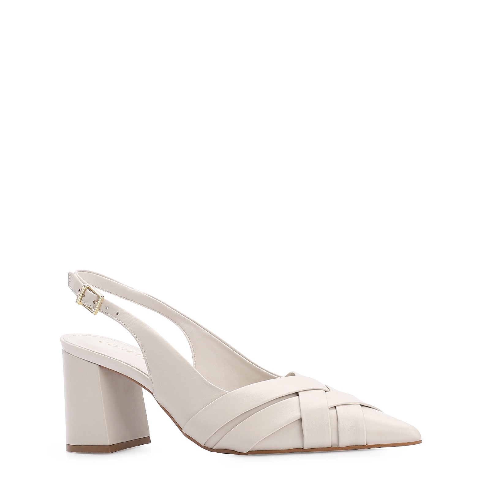 Scarpin Couro Off White