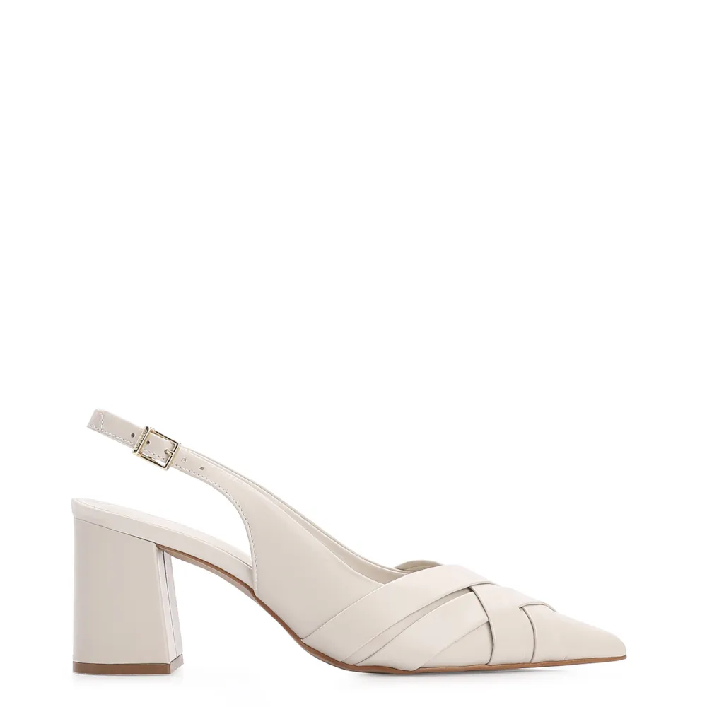 Scarpin Couro Off White - imagem 2
