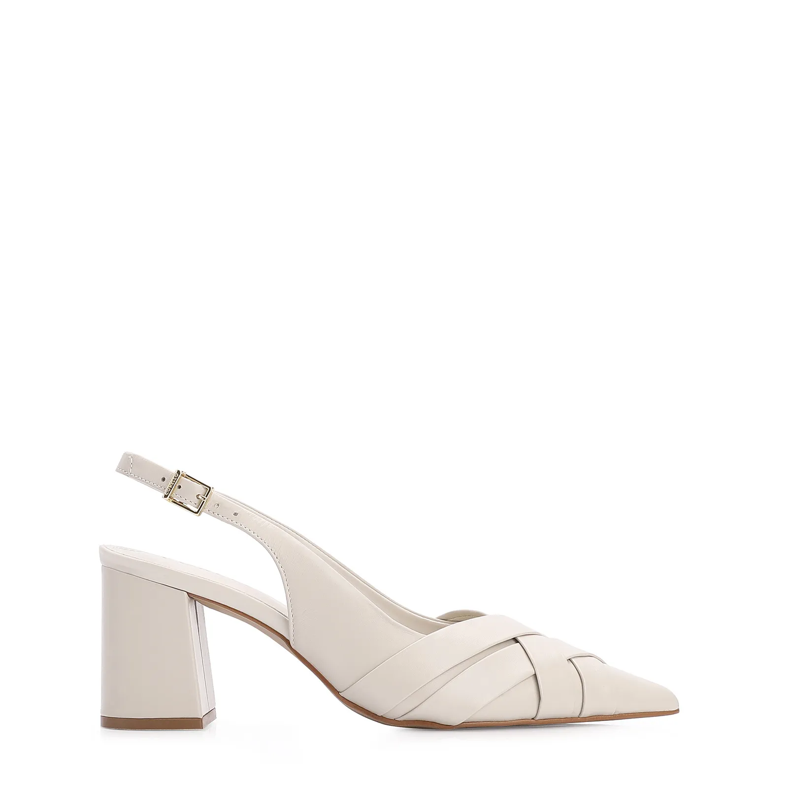 Scarpin Couro Off White